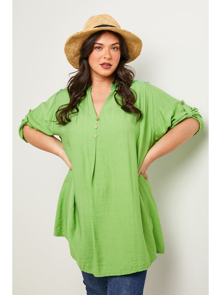 Curvy Lady Tunika w kolorze zielonym rozmiar: 48/50