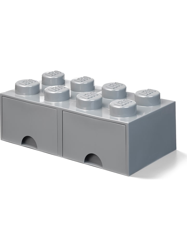 LEGO Pojemnik "Brick 8" w kolorze szarym z szufladami - 50 x 18 x 25 cm rozmiar: onesize