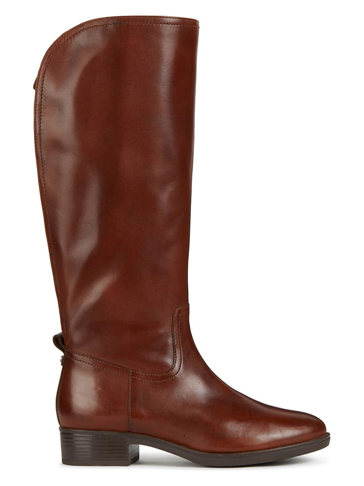 Geox Skórzane kozaki "Felicity" w kolorze brązowym rozmiar: 40