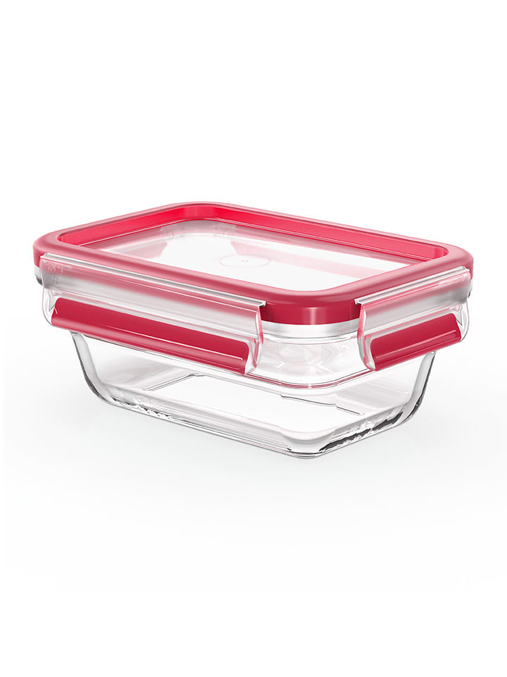Emsa Pojemnik "Clip & Close" w kolorze czerwonym na żywność - 450 ml rozmiar: onesize