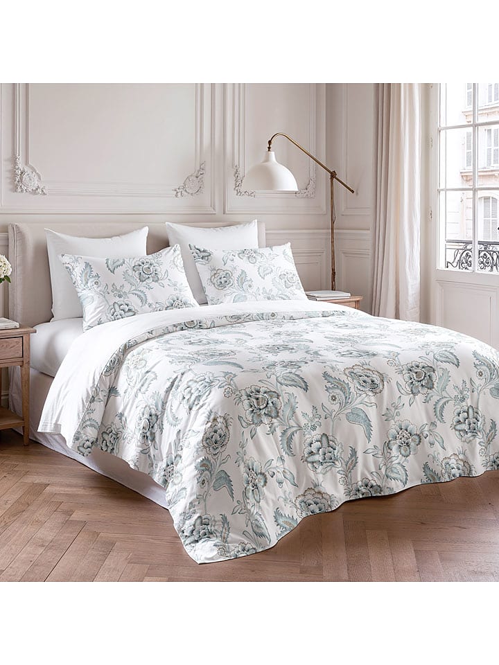 Pierre Cardin Perkalowa poszwa w kolorze biało-szarym na kołdrę rozmiar: 240x220 cm