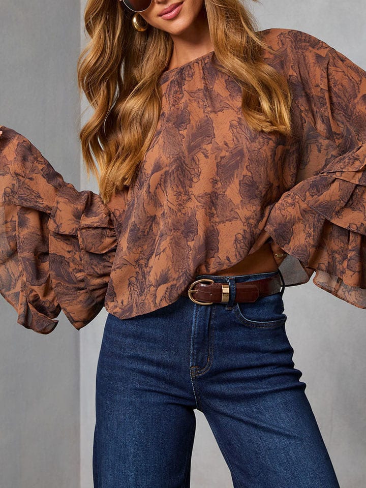 Milan Kiss Bluzka w kolorze jasnobrązowym rozmiar: XL