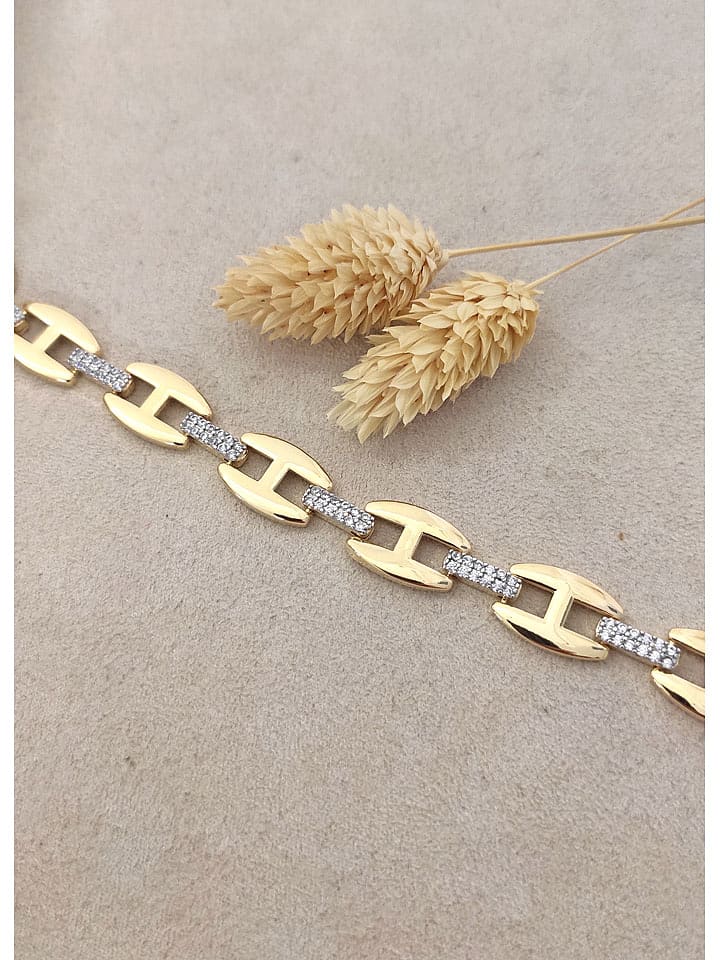 Nakkash Pozłacana bransoletka z cyrkoniami rozmiar: onesize