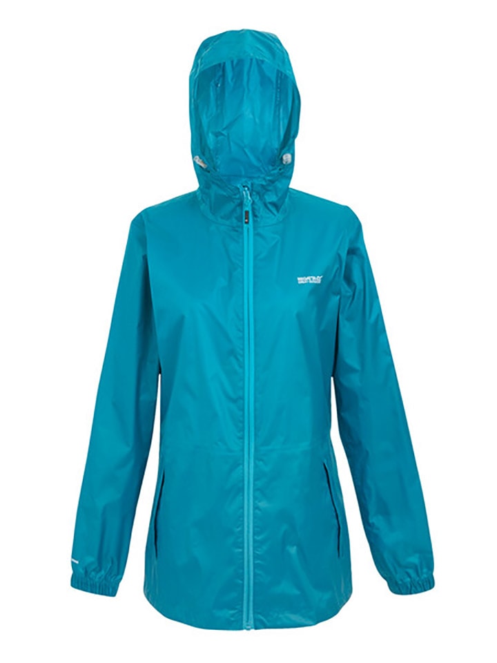 Regatta Kurtka przeciwdeszczowa "Pack It III" w kolorze błękitnym rozmiar: 34