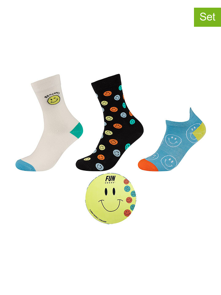 Fun Socks Skarpety (3 pary) "Fun Socks" ze wzorem rozmiar: 36-40