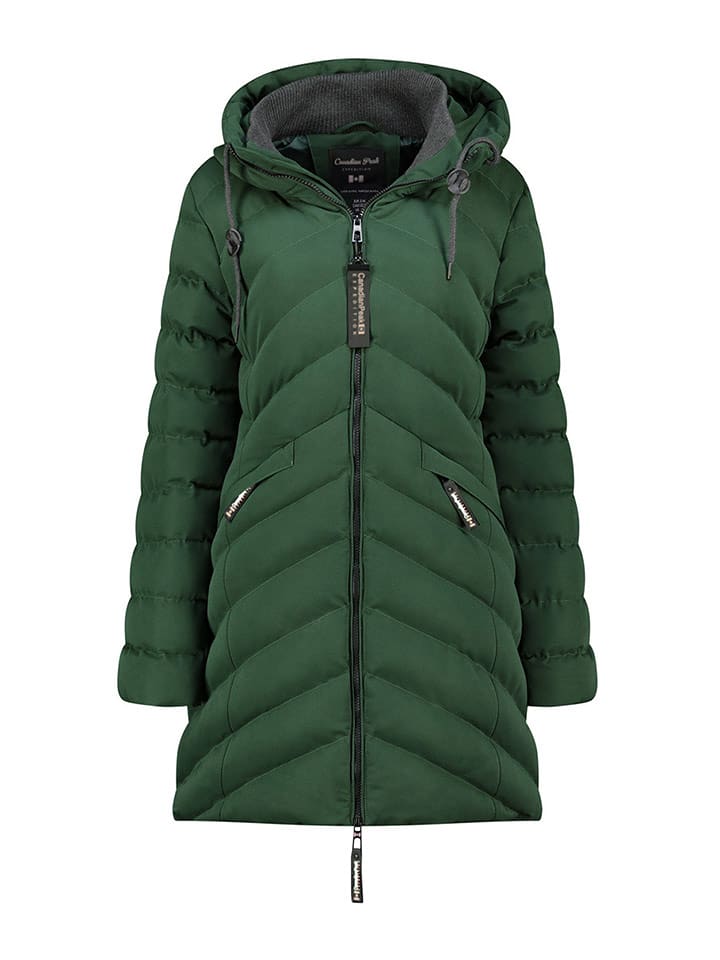 Canadian Peak Płaszcz zimowy "Clarisseak" w kolorze zielonym rozmiar: XL
