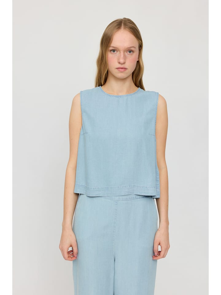 MAZINE Top "Denim" w kolorze błękitnym rozmiar: S