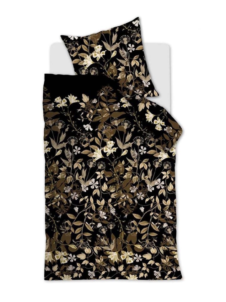 Beddinghouse Komplet pościeli satynowej "Serpentine" w kolorze brązowym rozmiar: 135x200 cm