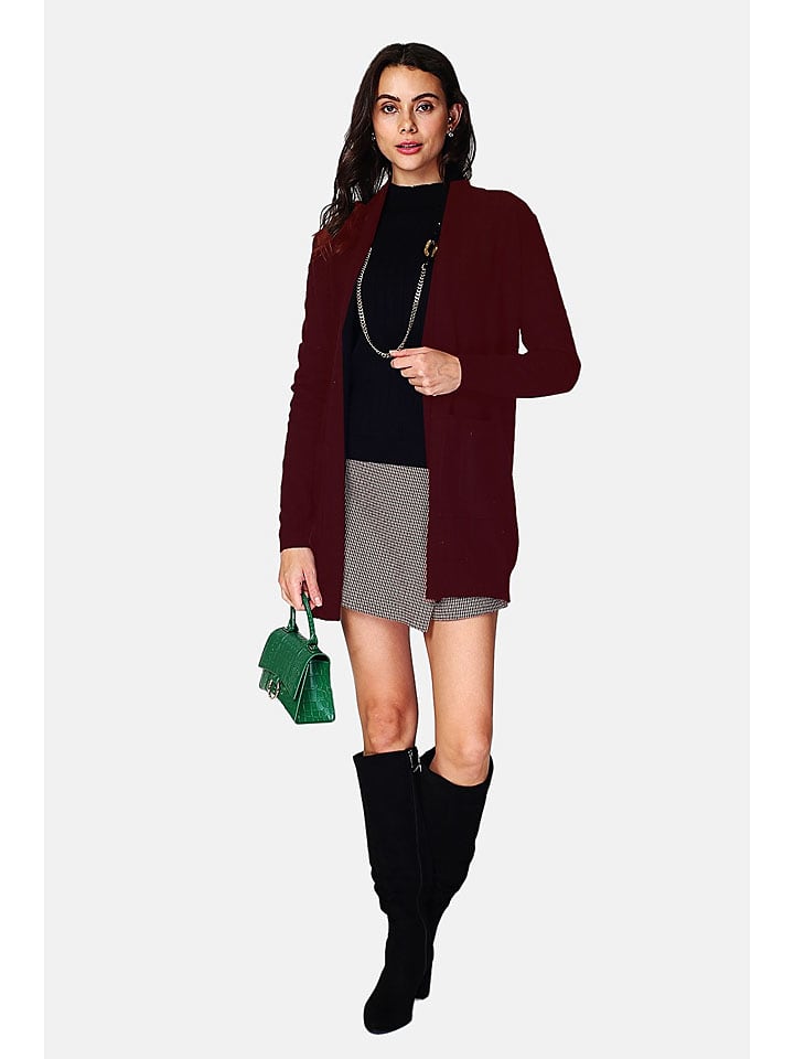 ASSUILI Kardigan w kolorze ciemnoczerwonym rozmiar: 40