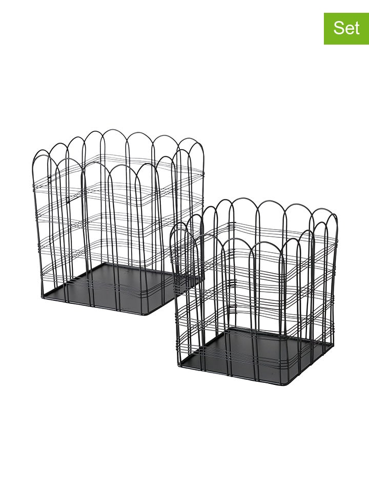 Boltze Kosze (2 szt.) "Weiry" w kolorze czarnym rozmiar: onesize