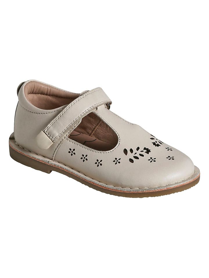 vertbaudet Skórzane baleriny w kolorze beżowym rozmiar: 31