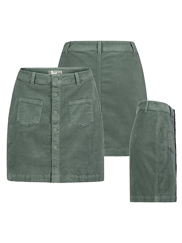 Eight2Nine Spódnica sztruksowa w kolorze miętowym rozmiar: XL