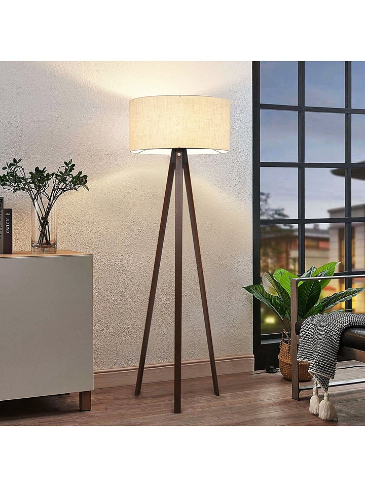 Opviq Lampa stojąca w kolorze brązowym - wys. 140 x Ø 38 cm rozmiar: onesize