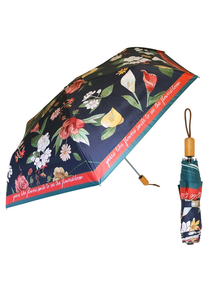 Le Monde du Parapluie Parasol w kolorze czarnym ze wzorem - Ø 95 cm rozmiar: onesize