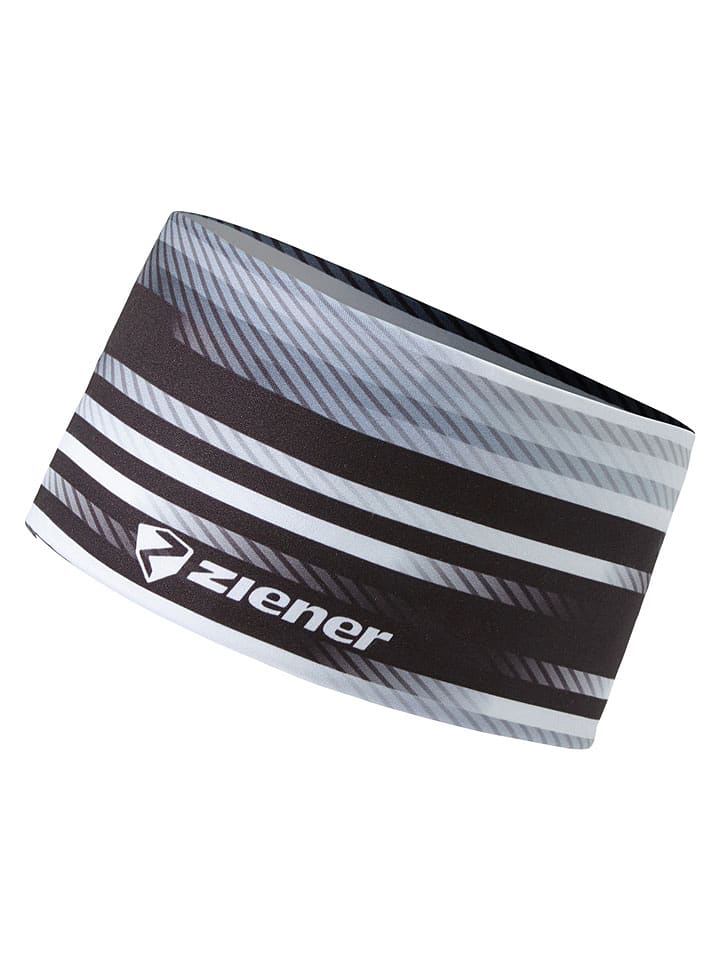 Ziener Opaska "Immre" w kolorze czarno-białym na czoło rozmiar: onesize