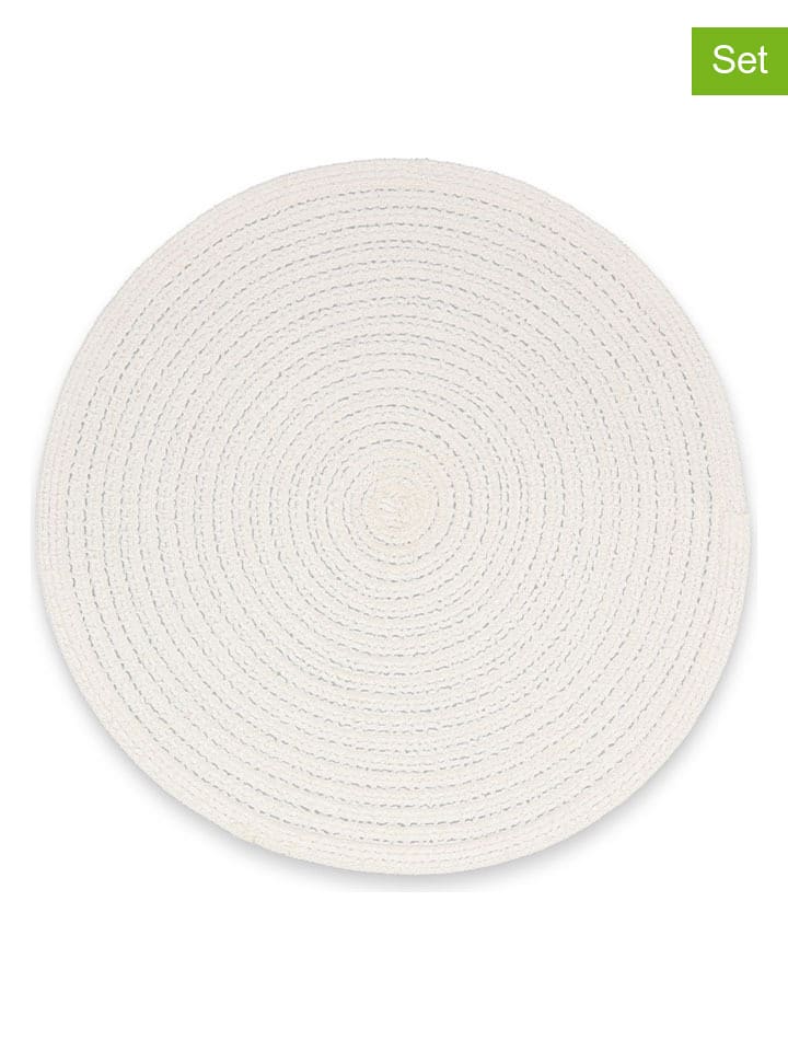 Salt and Pepper Podkładki stołowe (4 szt.) "Nala" w kolorze białym - Ø 36 cm rozmiar: onesize