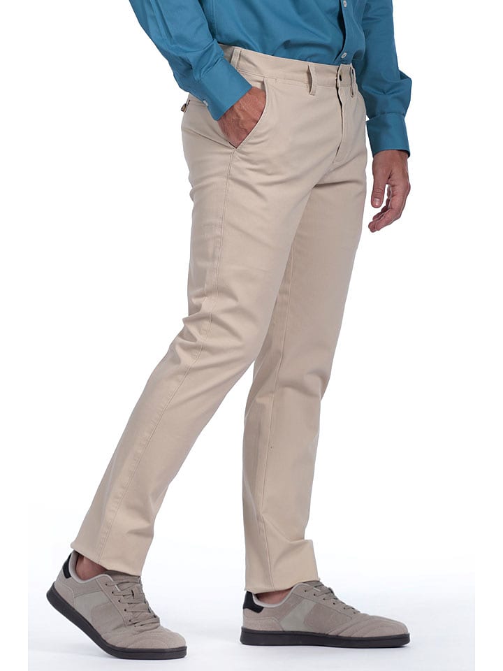 The Time of Bocha Spodnie chino w kolorze kremowym rozmiar: 44