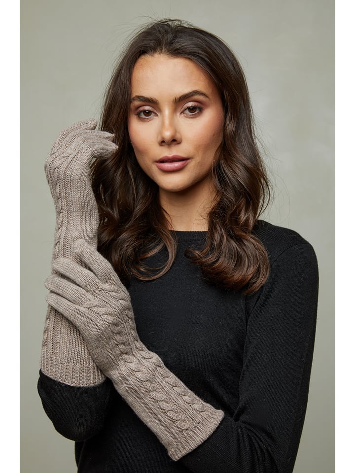 Soft Cashmere Rękawiczki w kolorze beżowym rozmiar: onesize