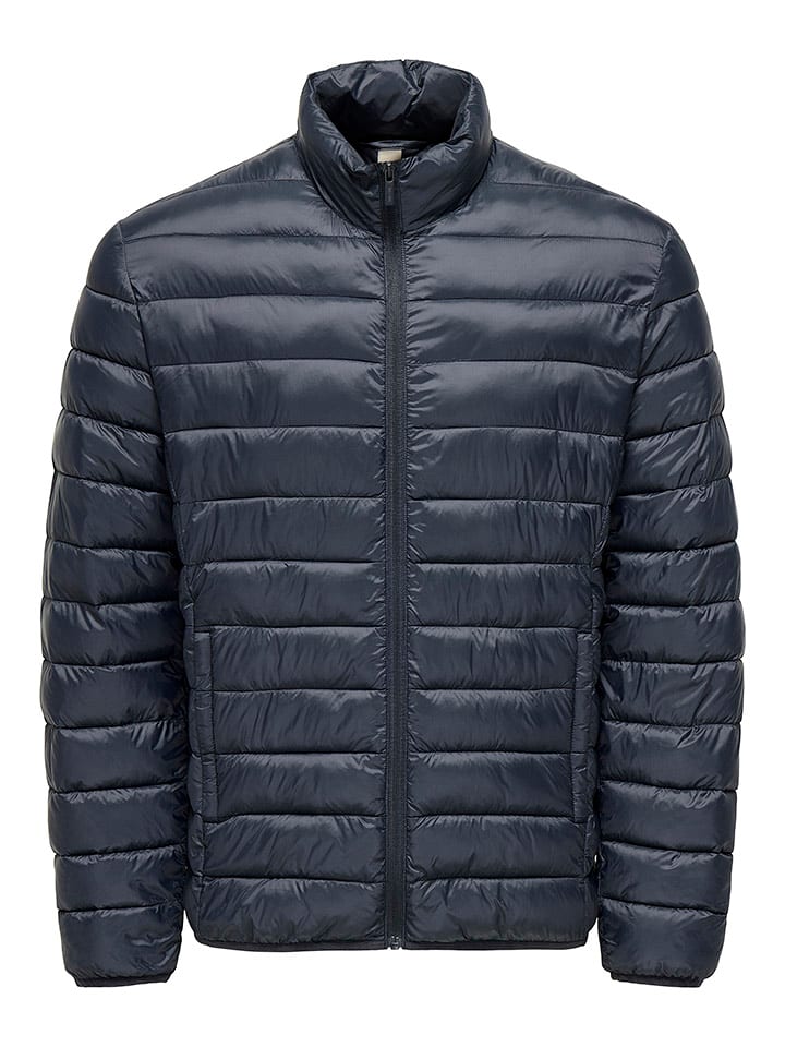ONLY & SONS Kurtka pikowana "Gavin" w kolorze granatowym rozmiar: XXL