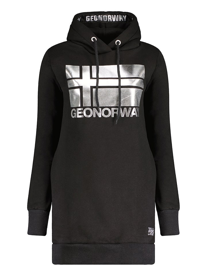 Geographical Norway Sukienka dresowa w kolorze czarnym rozmiar: S