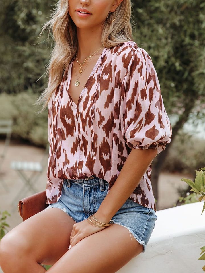 LA Angels Bluzka w kolorze jasnoróżowo-brązowym rozmiar: S