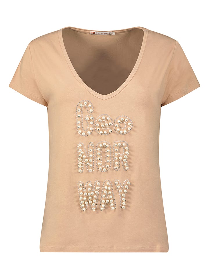 Geographical Norway Koszulka "Jaelle" w kolorze jasnoróżowym rozmiar: M