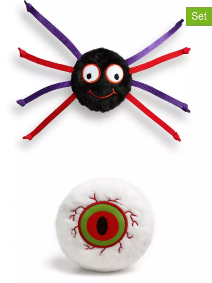 Paws&Whiskers Zabawki (2 szt.) w kolorze czarno-białym dla psa - Ø 10 cm rozmiar: onesize