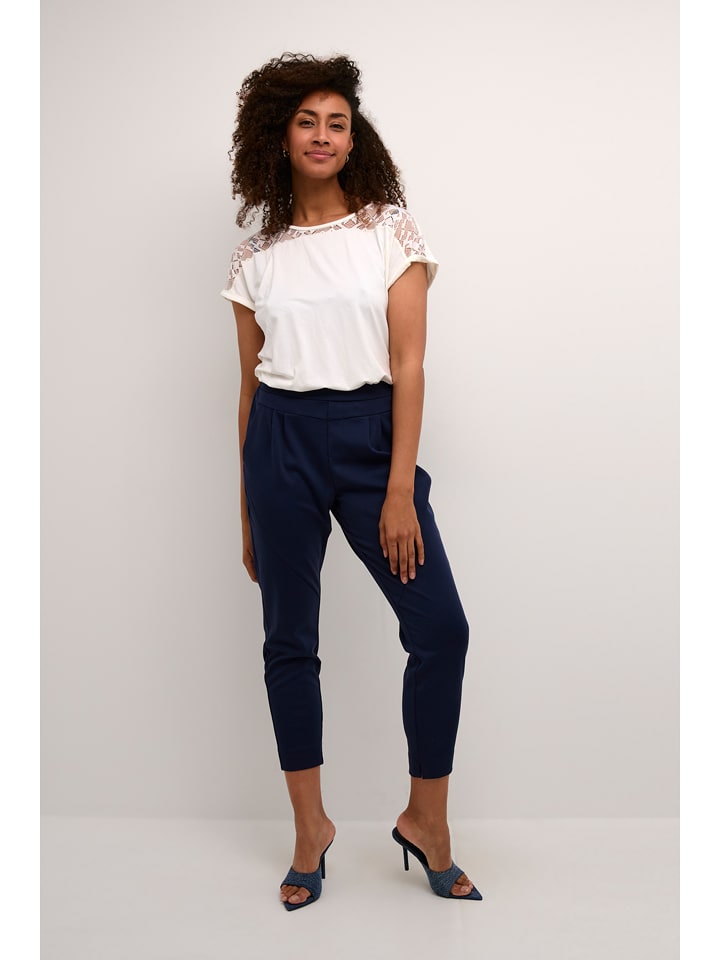 Kaffe Spodnie w kolorze granatowym rozmiar: XL