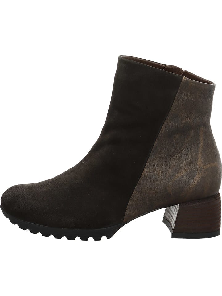 Think! Skórzane botki w kolorze brązowym rozmiar: 36