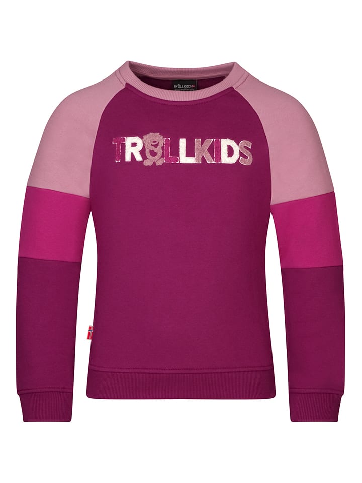 Trollkids Bluza "Trollfjord" w kolorze fioletowym rozmiar: 152
