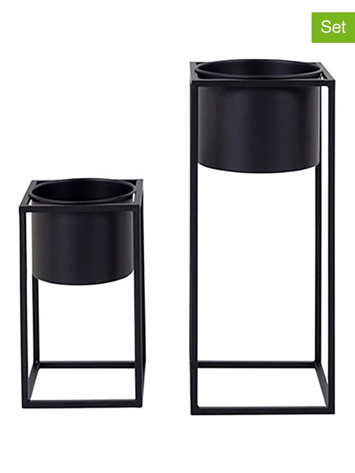 House Nordic Doniczki (2 szt.) w kolorze czarnym rozmiar: onesize