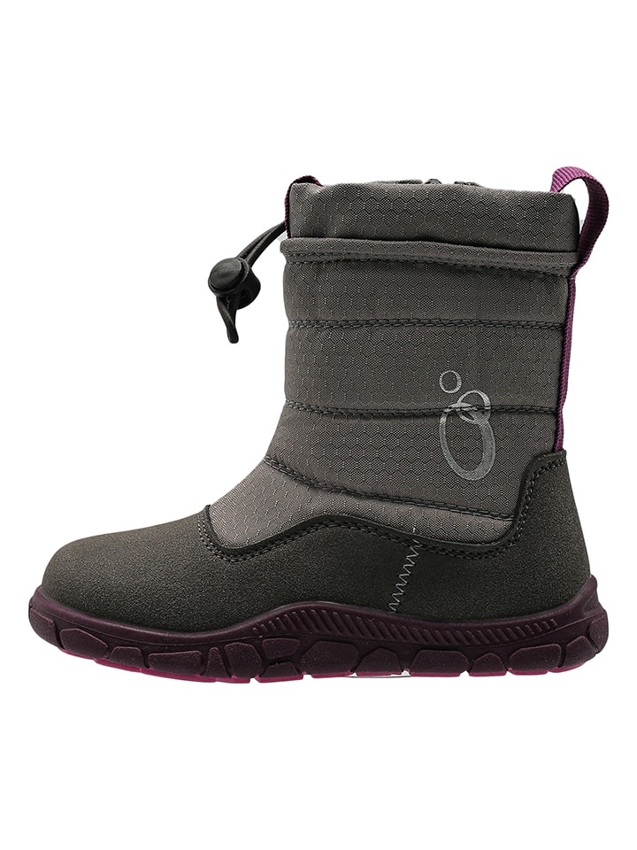 lamino Botki zimowe w kolorze jasnoszaro-fioletowym do chodzenia na boso rozmiar: 32