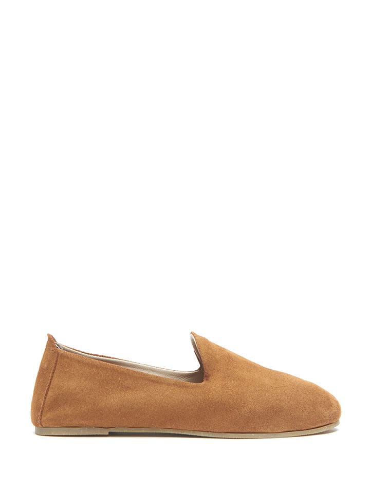 Comfortfusse Skórzane slippersy w kolorze jasnobrązowym rozmiar: 40