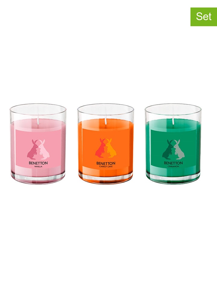Benetton Świece zapachowe (3 szt.) - 3 x 65 g rozmiar: onesize