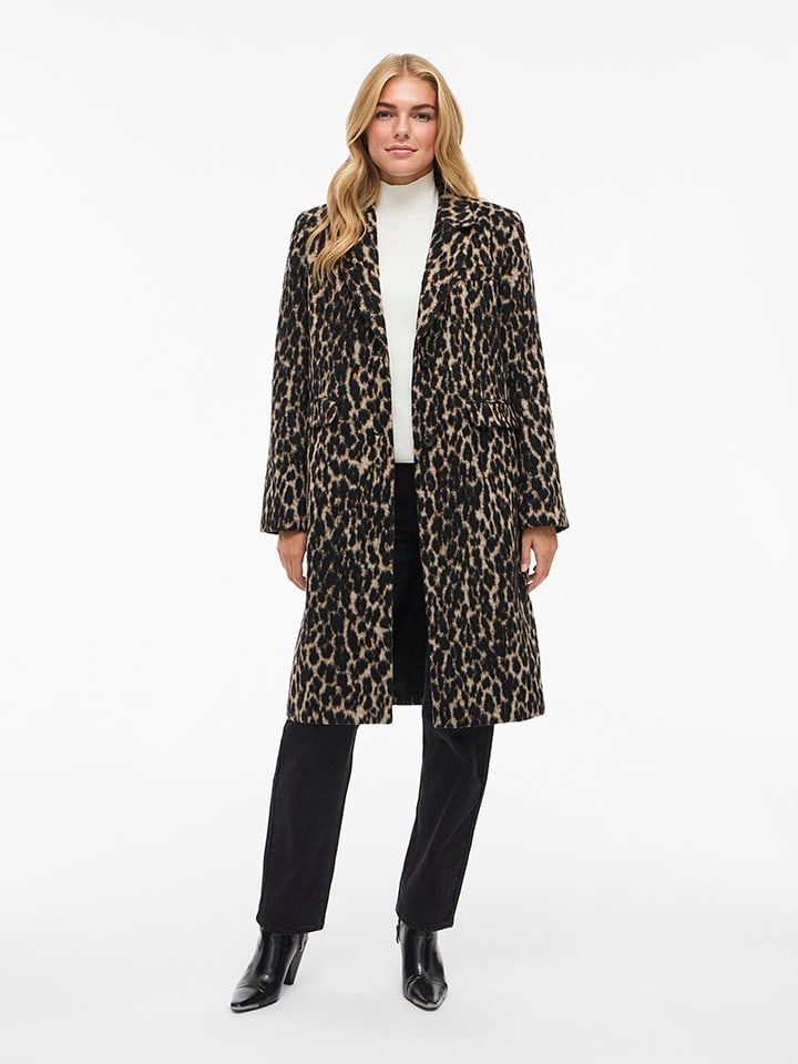 Vila Płaszcz przejściowy w kolorze beżowo-czarnym rozmiar: 44