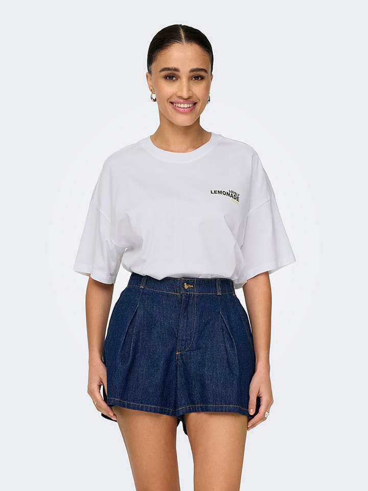 ONLY Koszulka w kolorze białym rozmiar: L