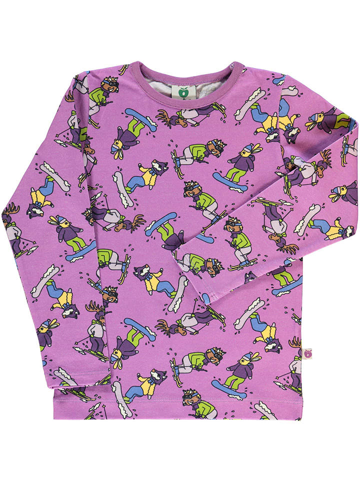 Småfolk Koszulka w kolorze fioletowym rozmiar: 110/116