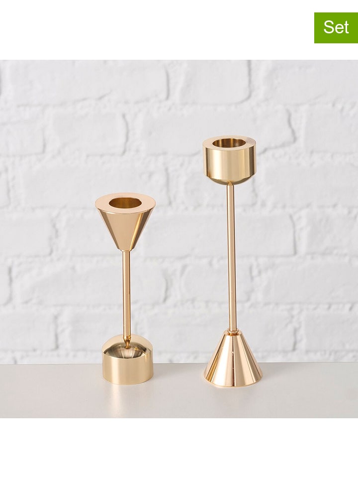 Boltze Świeczniki (2 szt.) "Minolo" w kolorze złotym (produkt niespodzianka) rozmiar: onesize