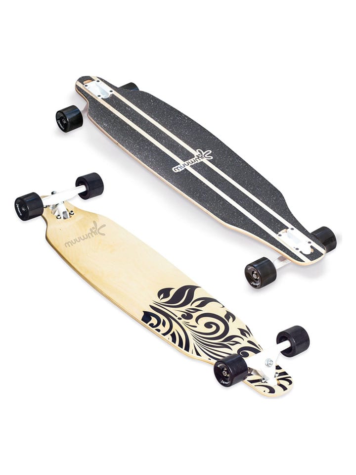 muuwmi Longboard "Wood" w kolorze beżowym - 5+ rozmiar: onesize