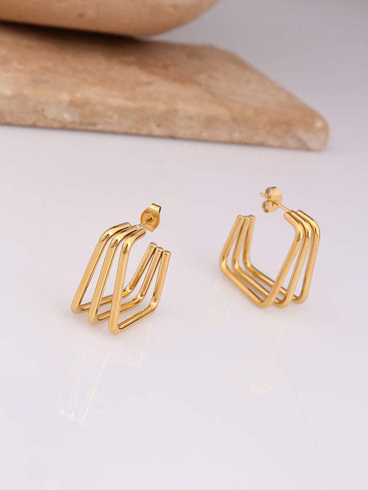 Charlize Pozłacane kolczyki-wkrętki rozmiar: onesize