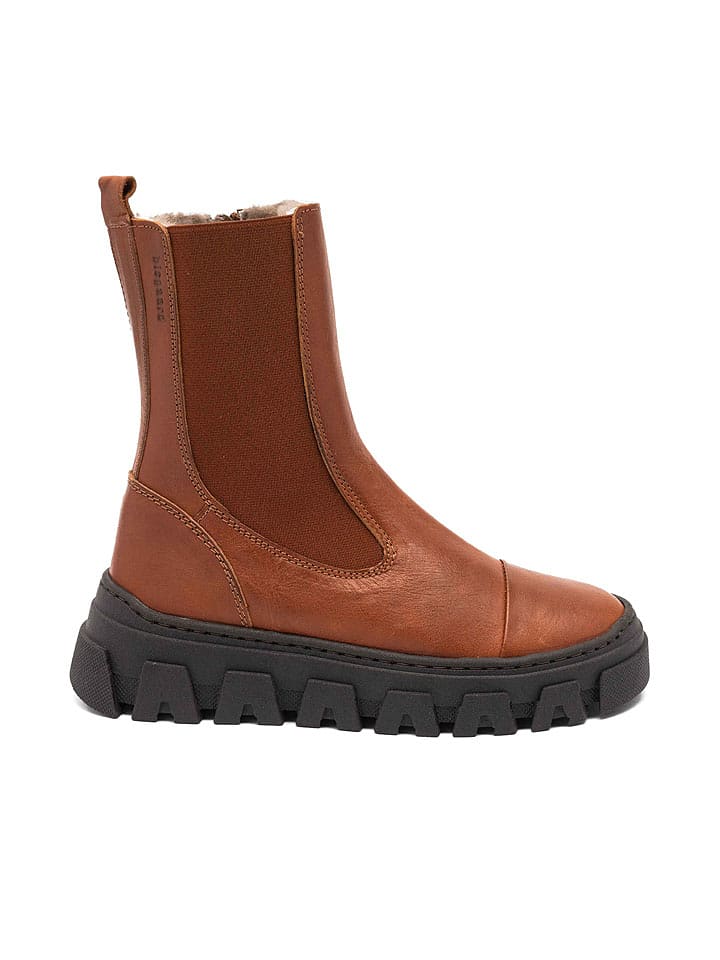 bisgaard Skórzane botki "Nilla" w kolorze jasnobrązowym rozmiar: 31