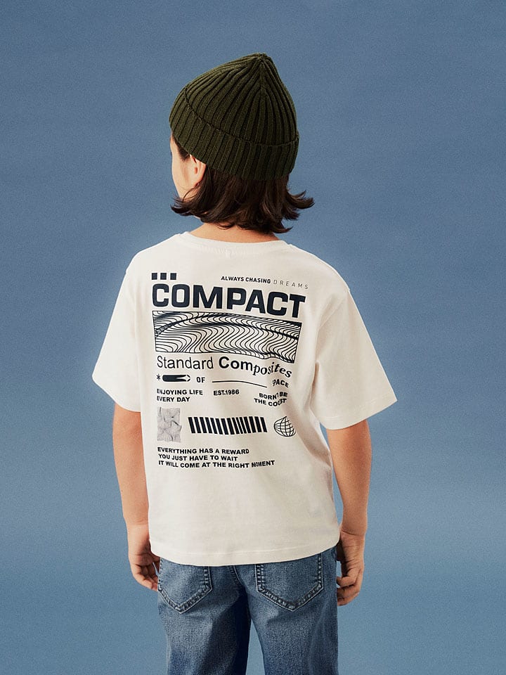 name it Koszulka "Nelson" w kolorze kremowym rozmiar: 158/164