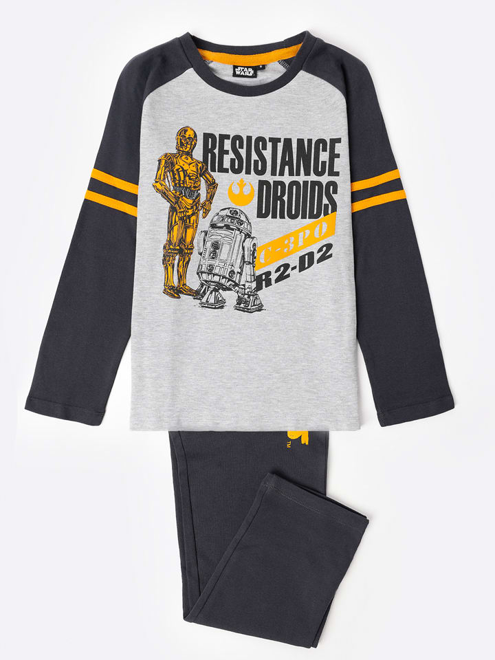 Star Wars Piżama "Star Wars" w kolorze antracytowo-jasnoszarym rozmiar: 116