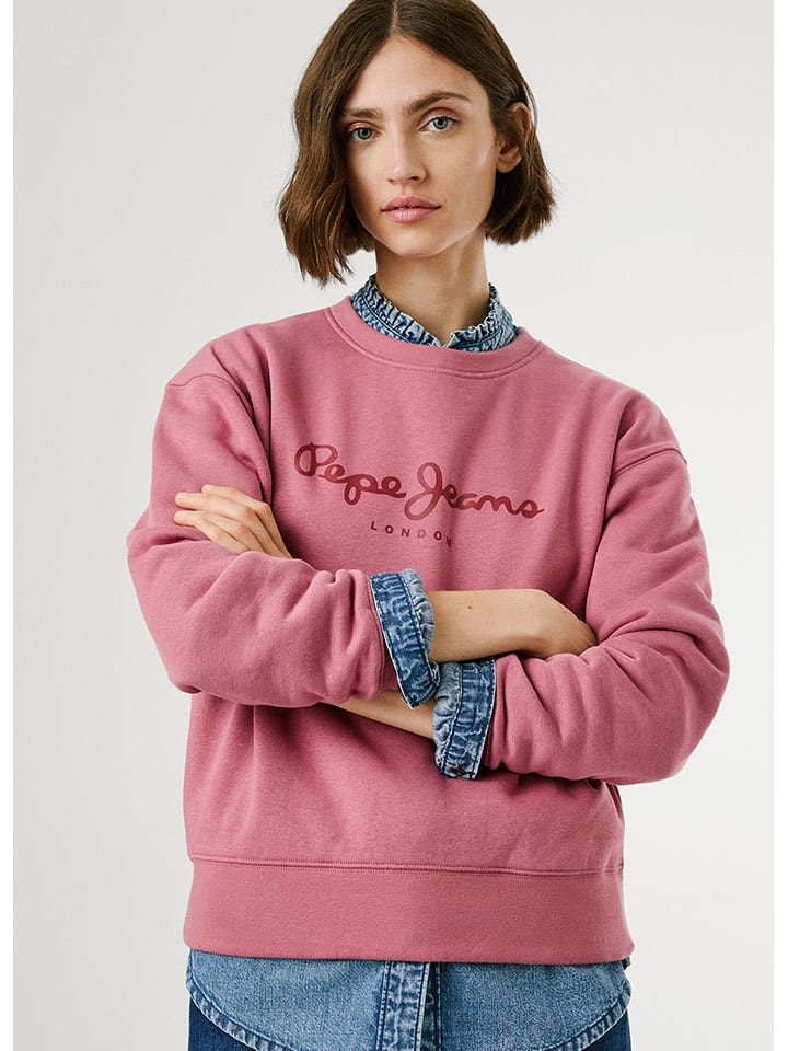 Pepe Jeans Bluza "Baddy" w kolorze szaroróżowym rozmiar: M