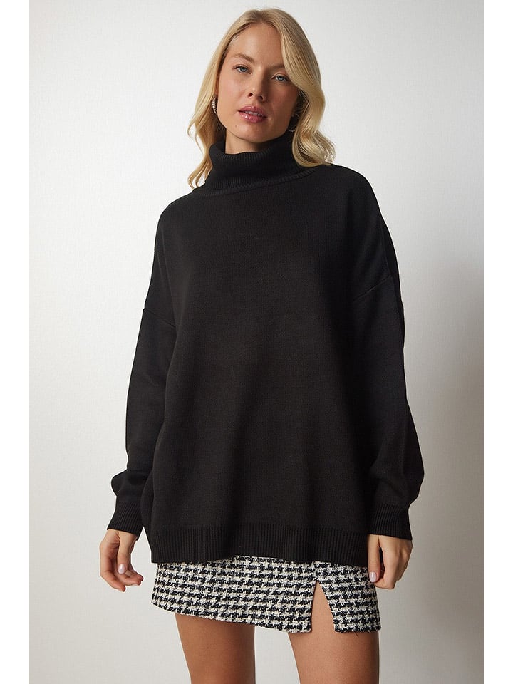 Happiness Istanbul Sweter w kolorze czarnym rozmiar: onesize
