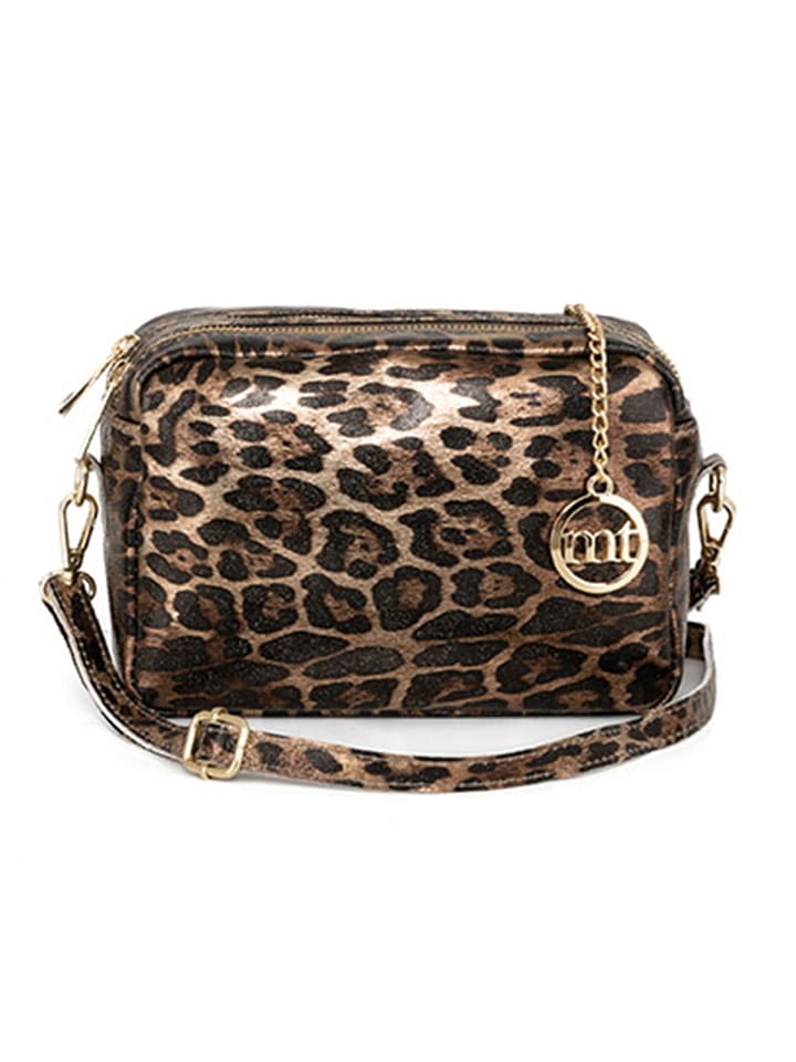 Mia Tomazzi Skórzana torebka "Caltanissetta" w kolorze brązowym - 22 x 15 x 10 cm rozmiar: onesize