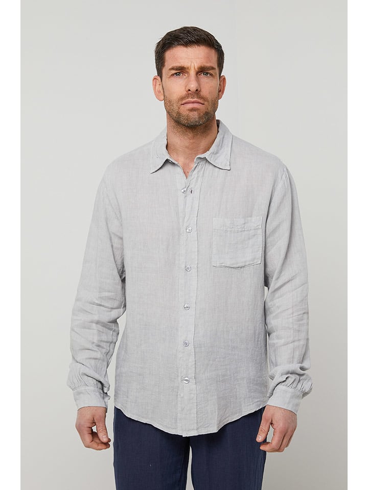 Rodier Lin Lniana koszula w kolorze jasnoszarym rozmiar: XL/XXL