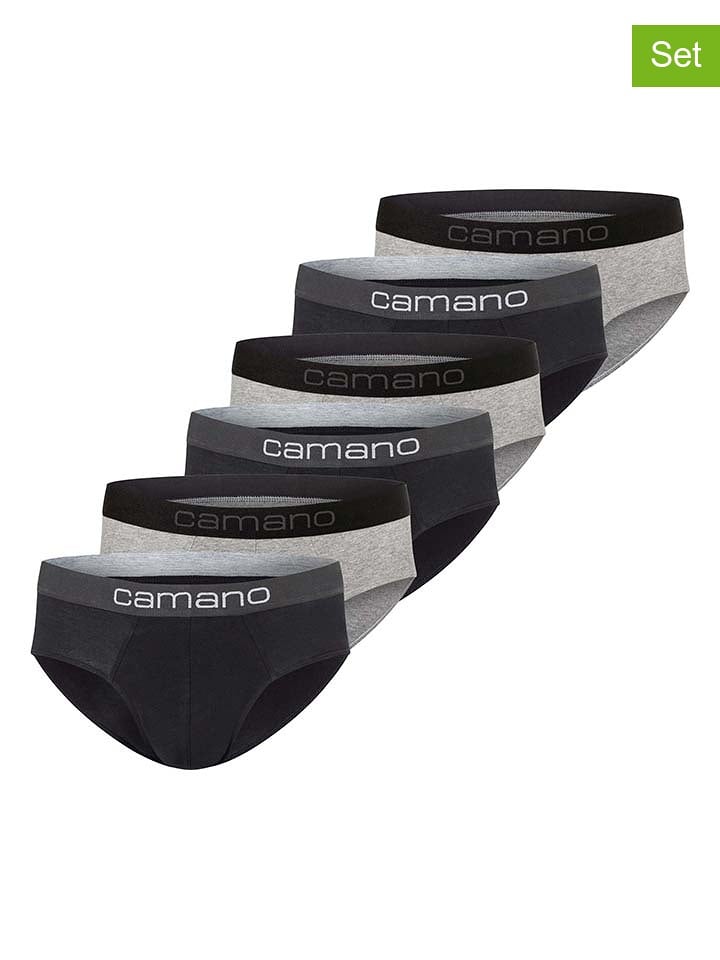 camano Slipy (6 par) w kolorze czarno-szarym rozmiar: M