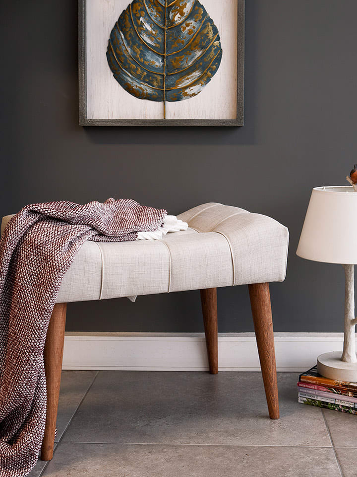 Scandinavia Concept Hocker "New Cool" w kolorze kremowym - 58 x 45 x 40 cm rozmiar: onesize