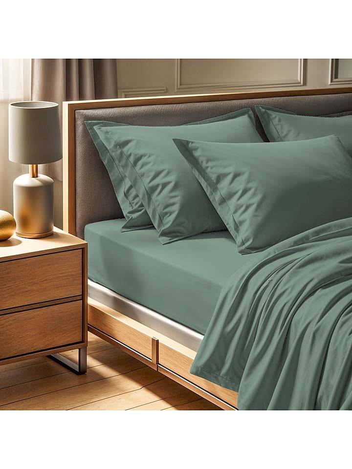 MIX&MATCH Prześcieradło renforcè w kolorze jasnozielonym na gumce rozmiar: 100x200 cm